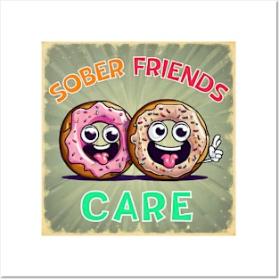 Sober Friends Donut Care Posters and Art